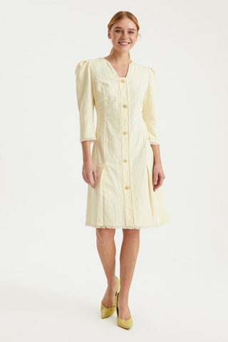 Abito taglio dritto - Beige chiaro