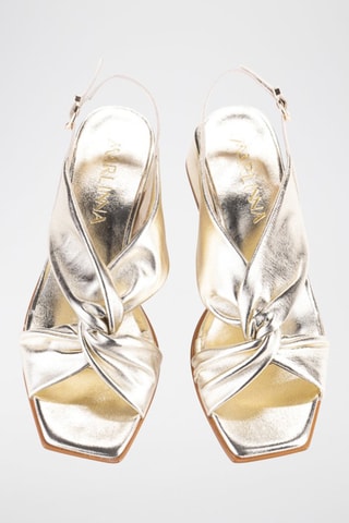 Sandales à talons en cuir karen - Argenté