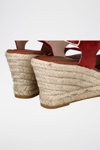 Sandales compensées en nubuck Yuste - Rouge
