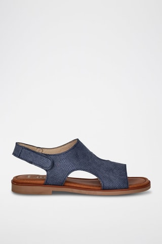 Sandales en cuir Aruba - Bleu marine