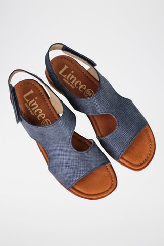 Sandales en cuir Aruba - Bleu marine
