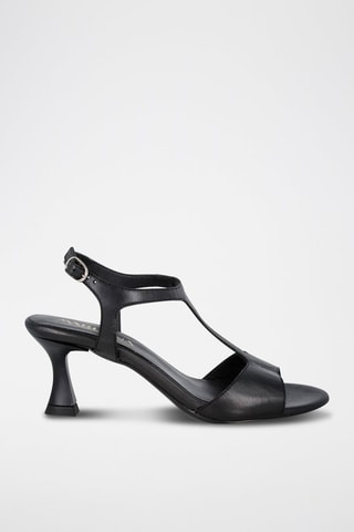Sandales à talons en cuir Saray - Noir
