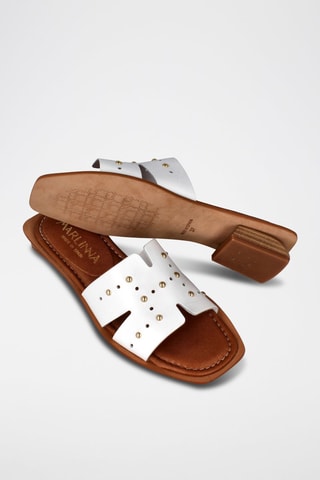 Mules en cuir Florencia - Blanc