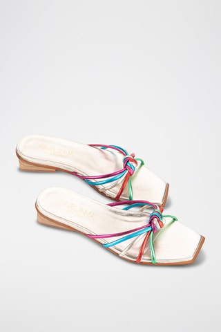 Mules en cuir - Doré