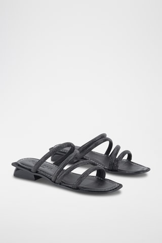 Mules en cuir Karda - Noir