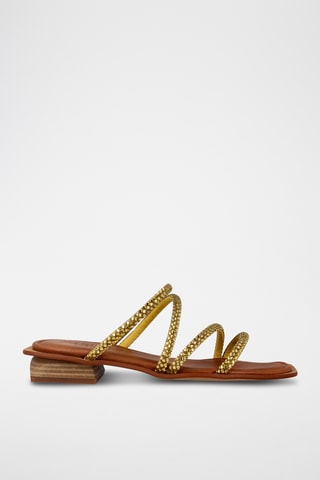 Mules en cuir Tetuan - Jaune