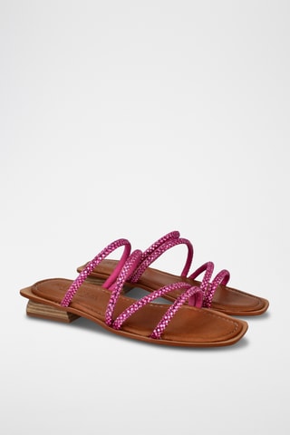 Mules en cuir Tetuan - Fuchsia