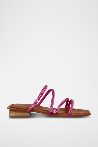Mules en cuir Tetuan - Fuchsia