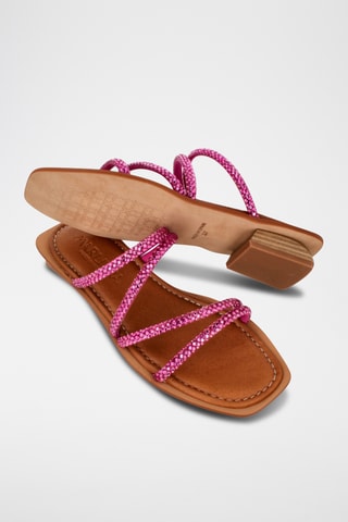 Mules en cuir Tetuan - Fuchsia