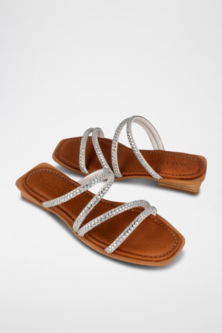 Mules en cuir Tetuan - Argenté
