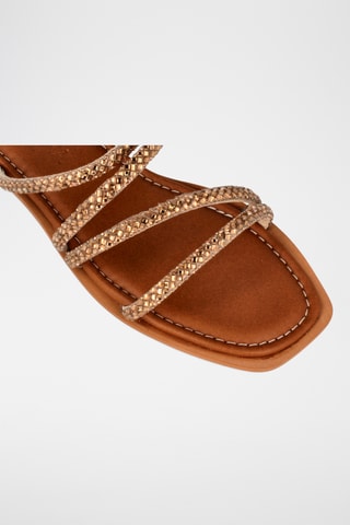 Mules en cuir Tetuan - Doré rose