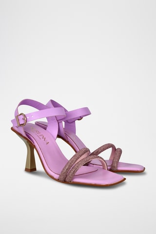 Sandales à talons en cuir Dakar - Mauve