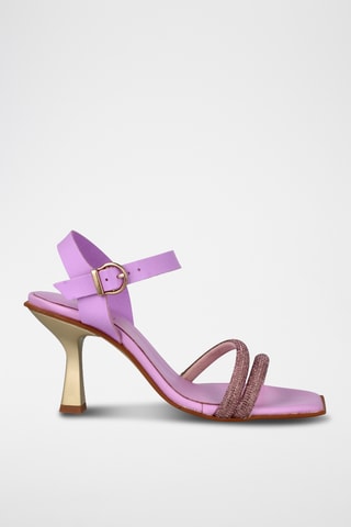 Sandales à talons en cuir Dakar - Mauve