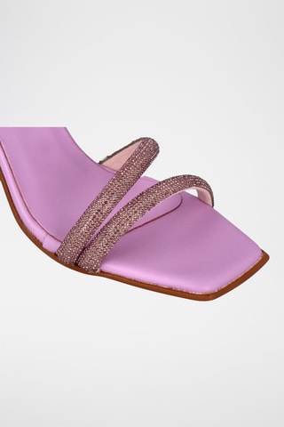 Sandales à talons en cuir Dakar - Mauve