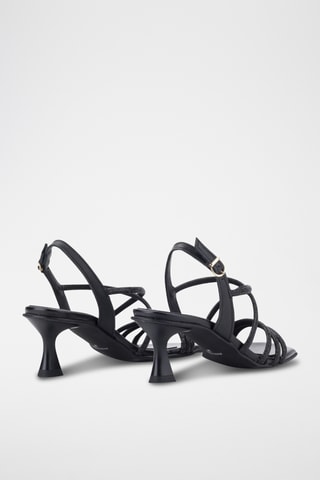Sandales à talons en cuir Dakar - Noir