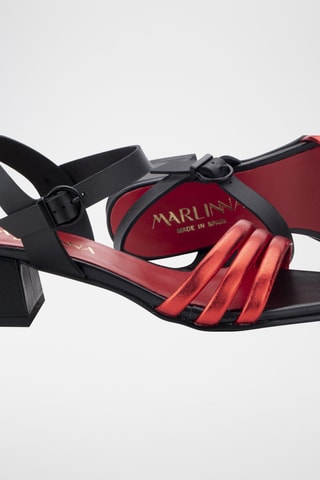 Sandales à talons en cuir Eclat - Rouge