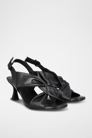 Sandales à talons en cuir Florencia - Noir