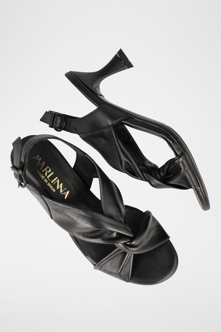 Sandales à talons en cuir Florencia - Noir