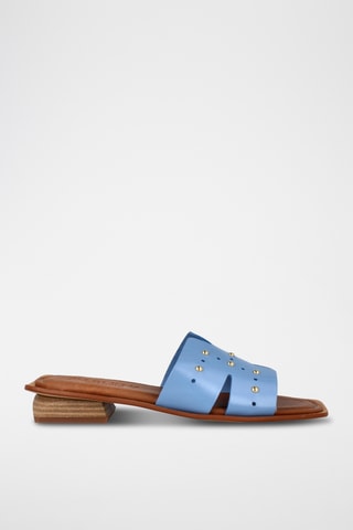 Mules en cuir Florencia - Ciel