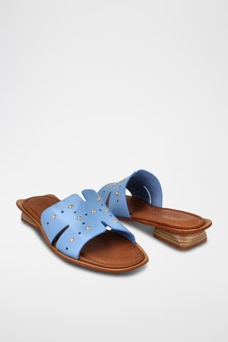 Mules en cuir Florencia - Ciel