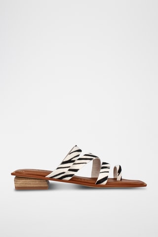 Sandales à talons en cuir - Noir