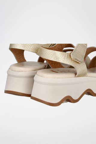 Sandales compensées en cuir Flotter - Argenté