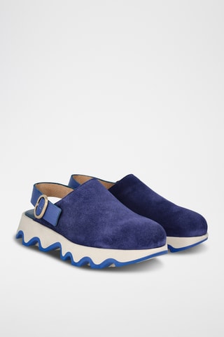 Sabots en cuir - Bleu marine
