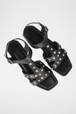 Sandales à talons en cuir Bugui - Noir