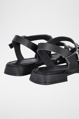 Sandales à talons en cuir Bugui - Noir