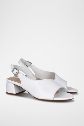 Sandales à talons en cuir Florencia - Blanc