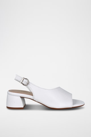 Sandales à talons en cuir Florencia - Blanc