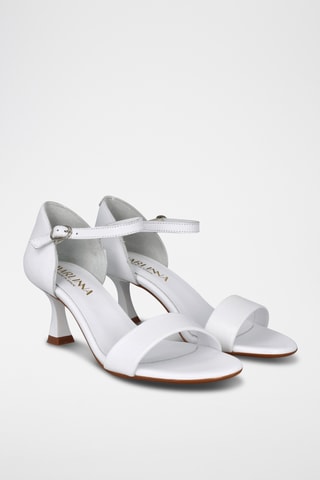 Sandales à talons en cuir Florencia - Blanc
