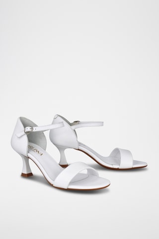 Sandales à talons en cuir Florencia - Blanc