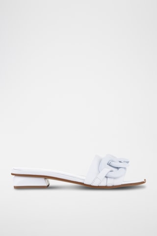 Mules à talons en cuir Florencia - Blanc