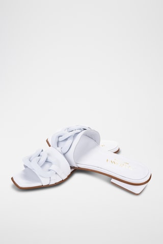 Mules à talons en cuir Florencia - Blanc