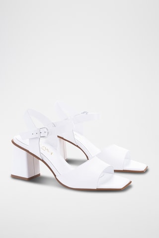 Sandales à talons en cuir Florencia - Blanc