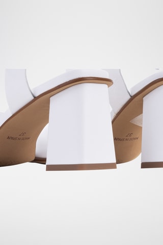 Sandales à talons en cuir Florencia - Blanc