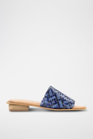 Mules en cuir Espigal - Bleu marine