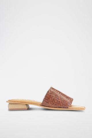 Mules en cuir Trenza - Marron