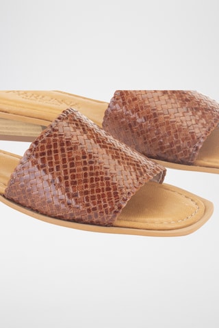Mules en cuir Trenza - Marron