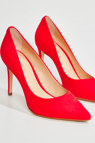 Leren Pumps - Rood