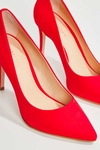 Leren Pumps - Rood