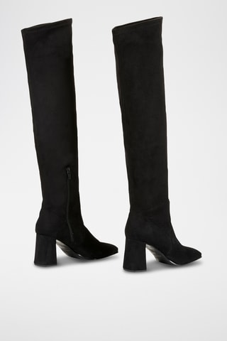 Cuissardes en cuir Delphine - Noir