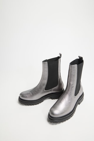 Bottines en cuir Felici - Argenté