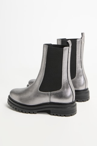 Bottines en cuir Felici - Argenté
