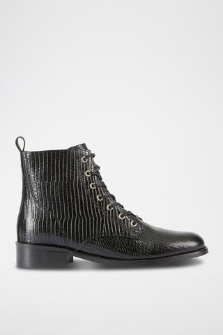 Bottines en cuir Fibi - Noir