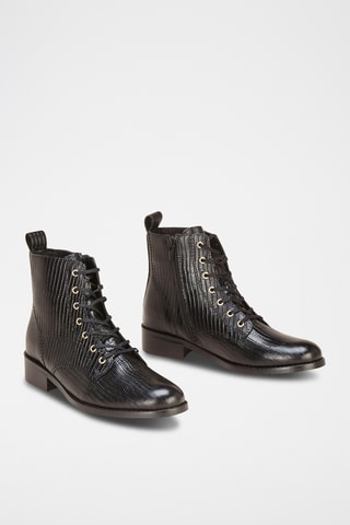 Bottines en cuir Fibi - Noir