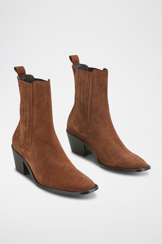 Bottines en cuir Fina - Marron