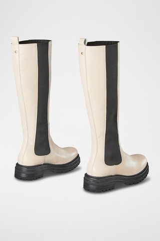 Bottes en cuir Floriane - Crème