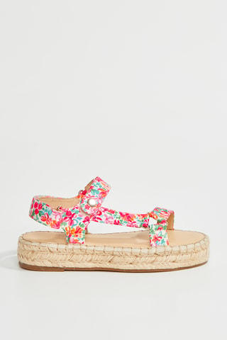 Sandales plateformes en cuir Hijoane - Rose